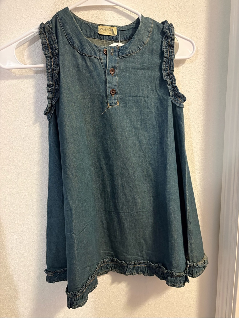 Children's Denim Ruffle Dress